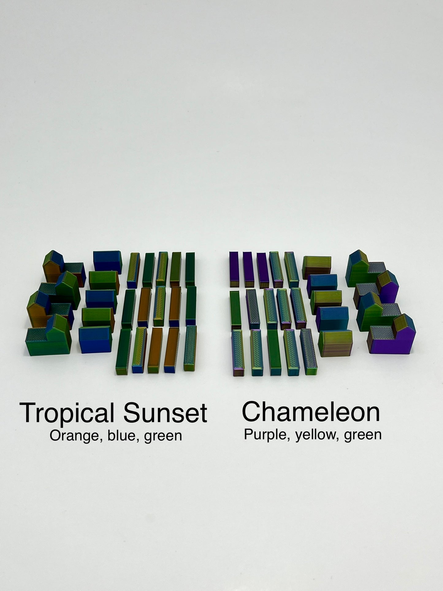 3D Printed Settlers of Catan Replacement Road, Settlement, and City Pieces - Customizable Game - Board Game - Replacement Parts