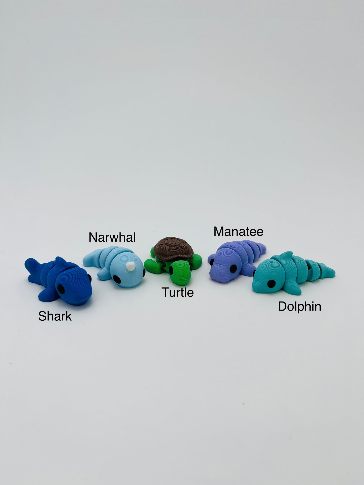 Keychain 3D Printed Articulated Mini Creatures - Fidget Animal - Baby Animals