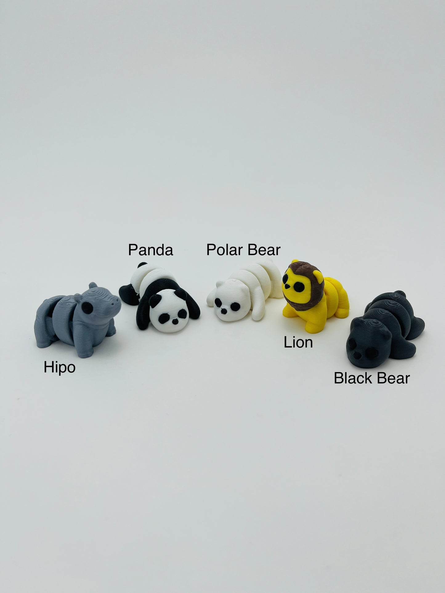 Keychain 3D Printed Articulated Mini Creatures - Fidget Animal - Baby Animals