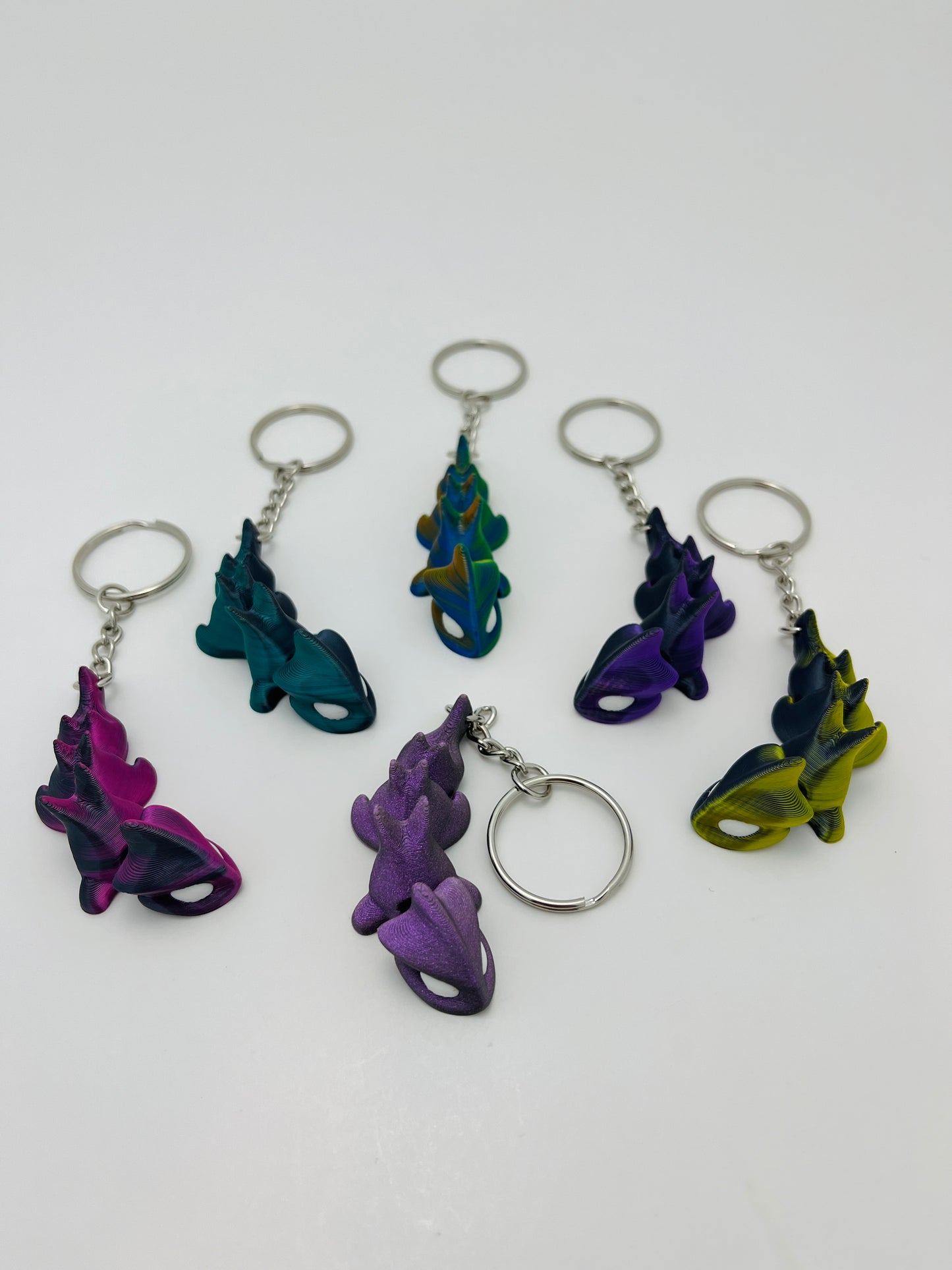 Metallic Dragon Keychain - 3D Printed Dragon - Miniature Dragon Gift