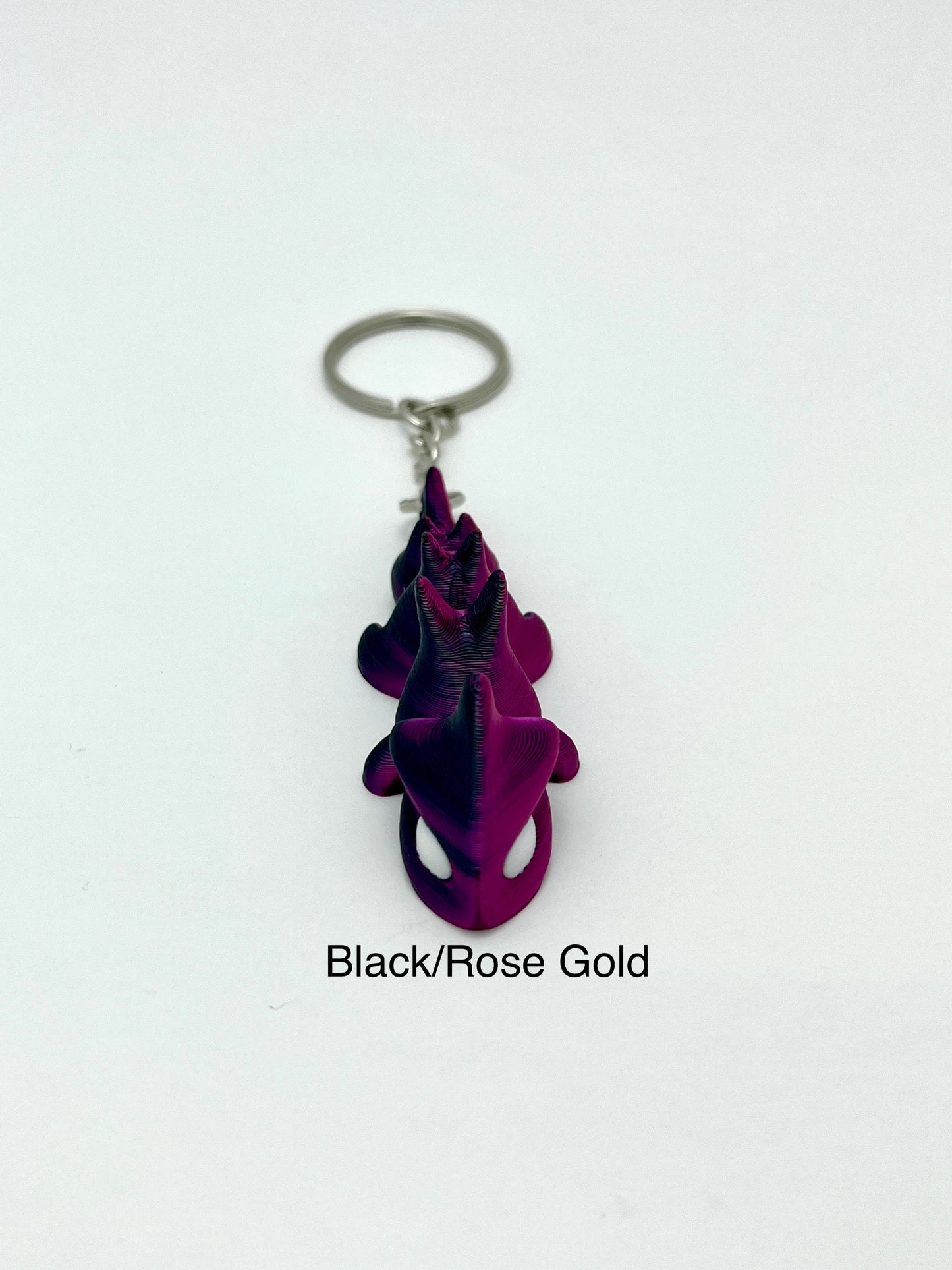 Metallic Dragon Keychain - 3D Printed Dragon - Miniature Dragon Gift