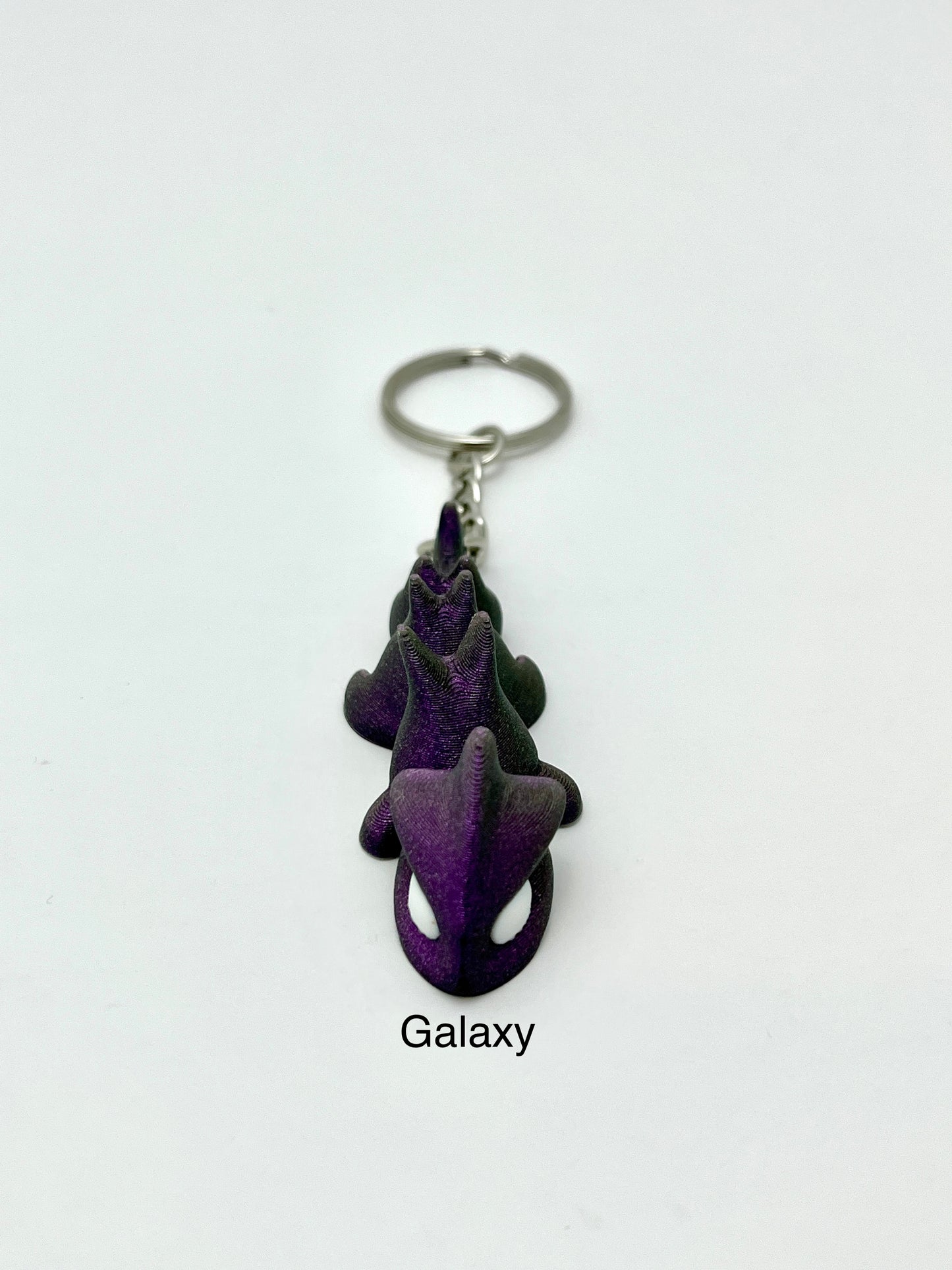 Metallic Dragon Keychain - 3D Printed Dragon - Miniature Dragon Gift