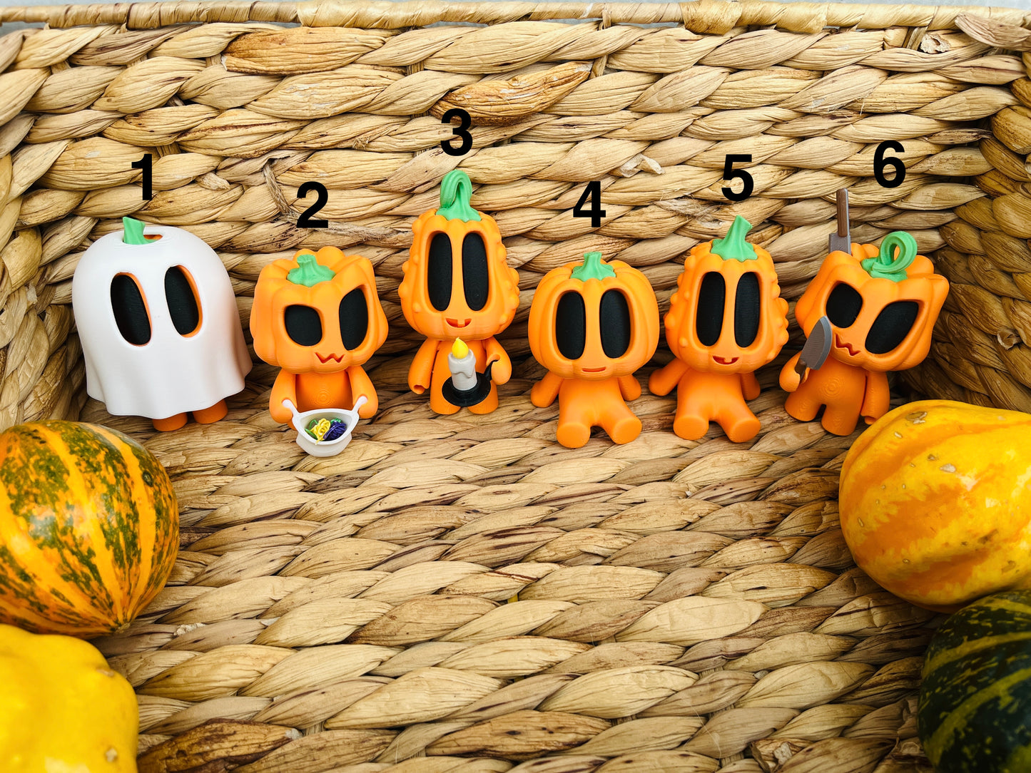 Fun Pumpkin Decor - 3D Printed Pumpkin Characters