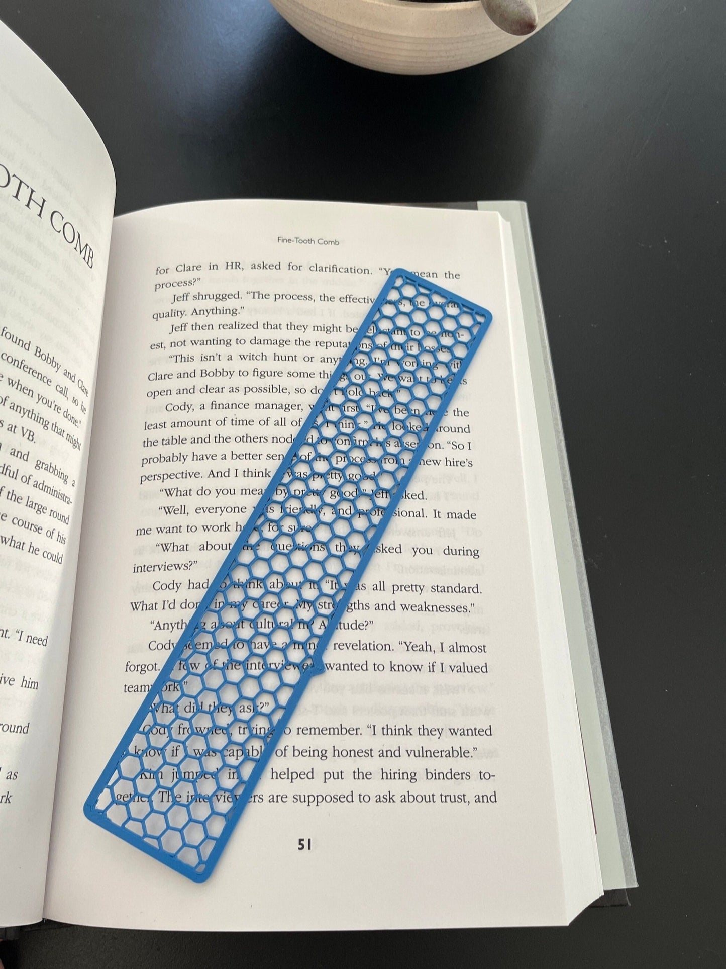 Bookmark with Place Marker, Hex Design