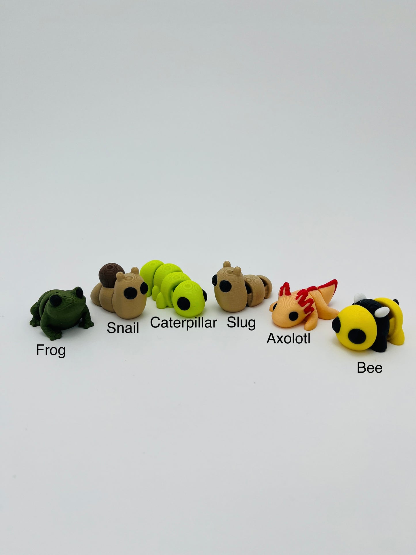 Keychain 3D Printed Articulated Mini Creatures - Fidget Animal - Baby Animals