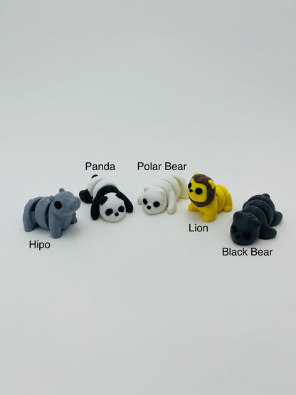 Keychain 3D Printed Articulated Mini Creatures - Fidget Animal - Baby Animals